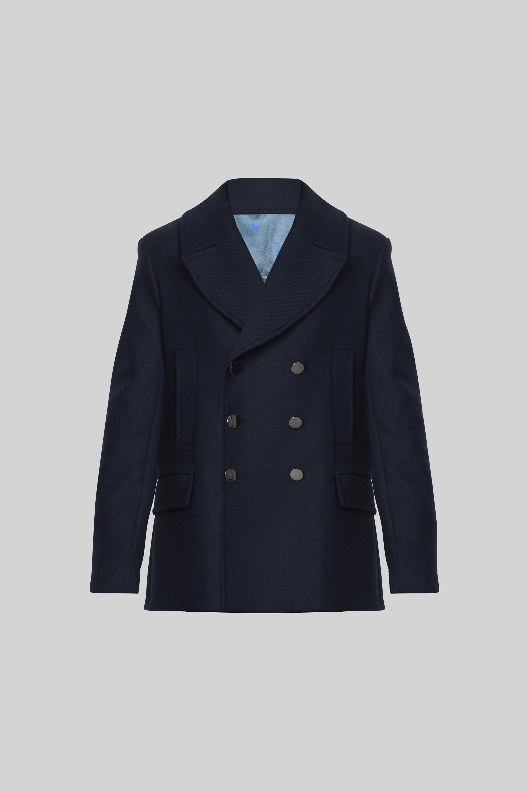 DOUBLE BREASTED WOOL BLEND COAT