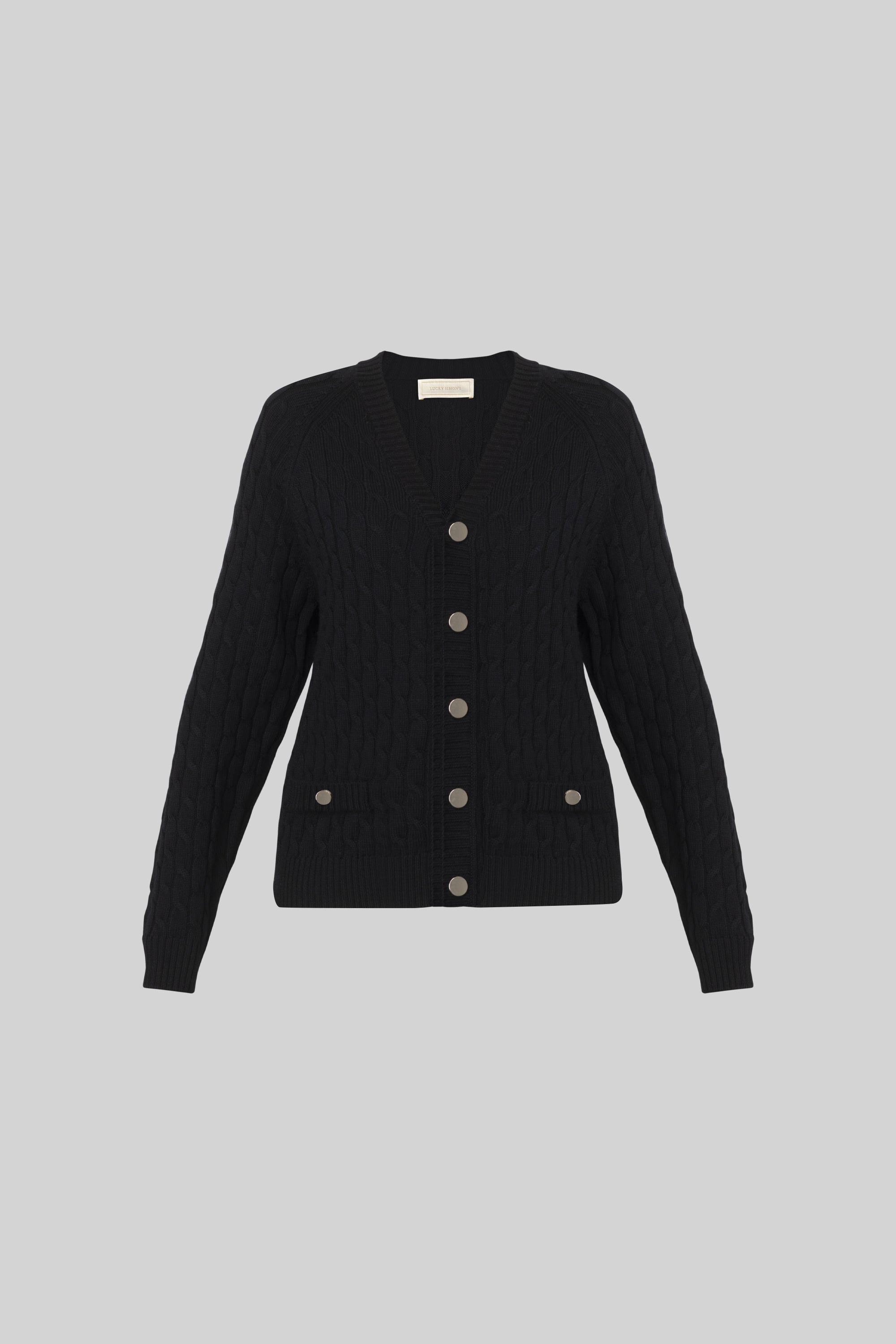 MERINO WOOL CABLE CARDIGAN