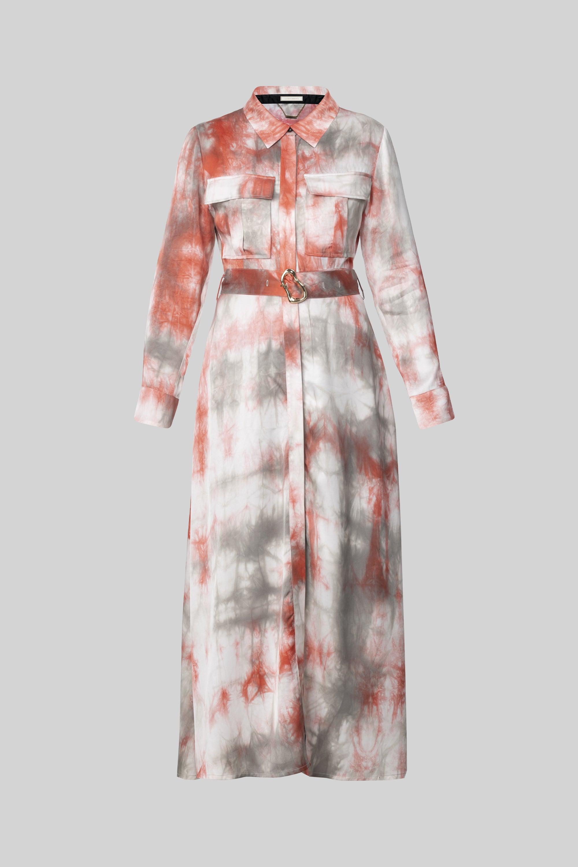 BELTED LONG SHIRT DRESS