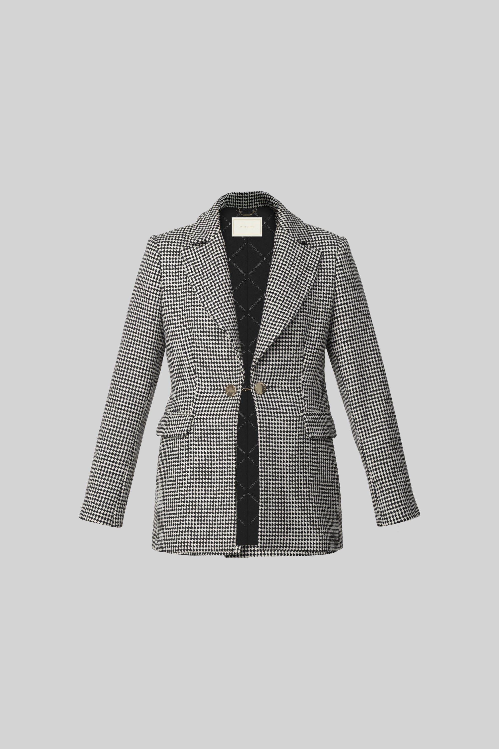Wool Suit Blazer Single Breasted