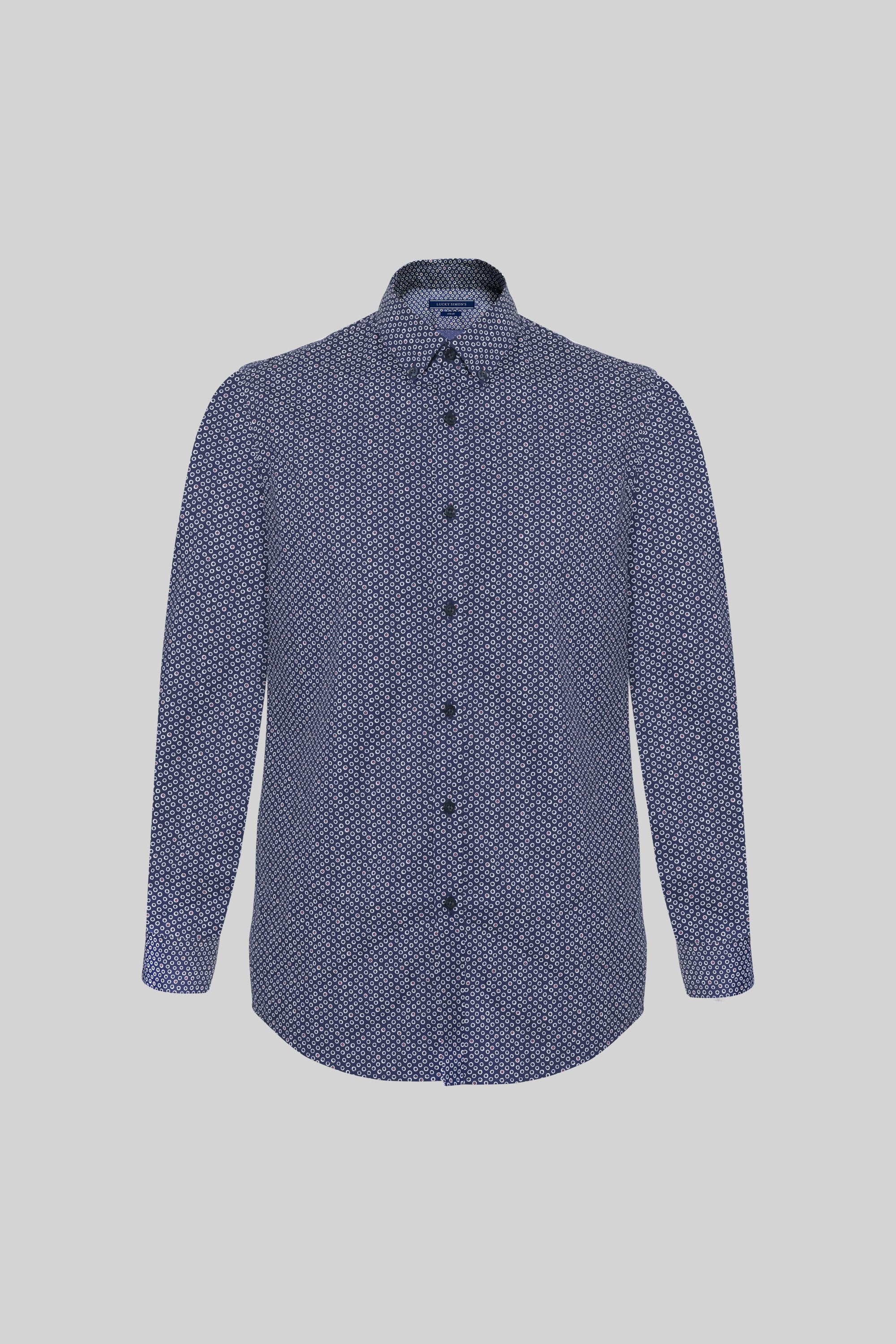 MICROMOTIFS COTTON SLIM SHIRT