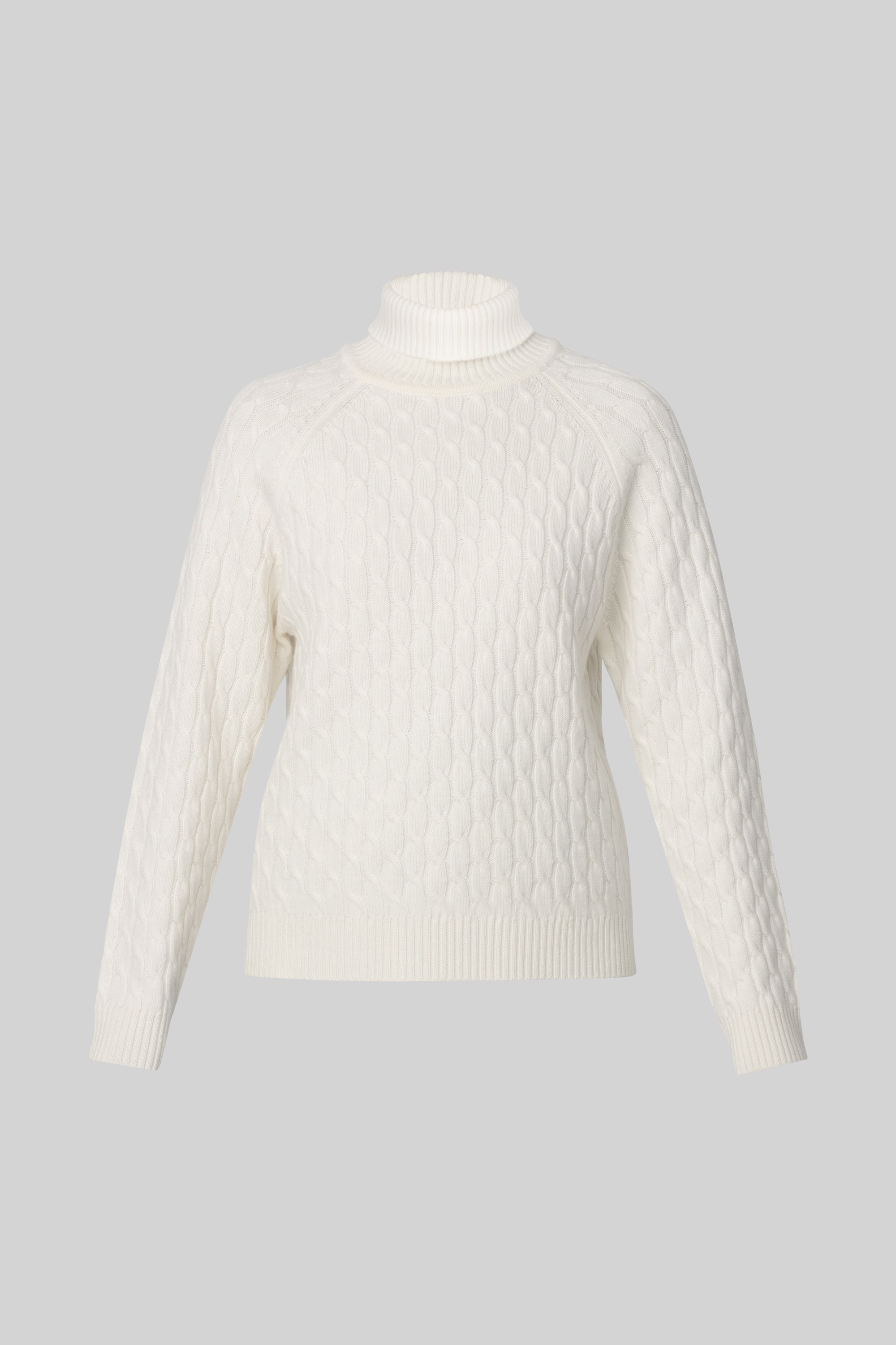 MERINO WOOL CABLE TURTLENECK