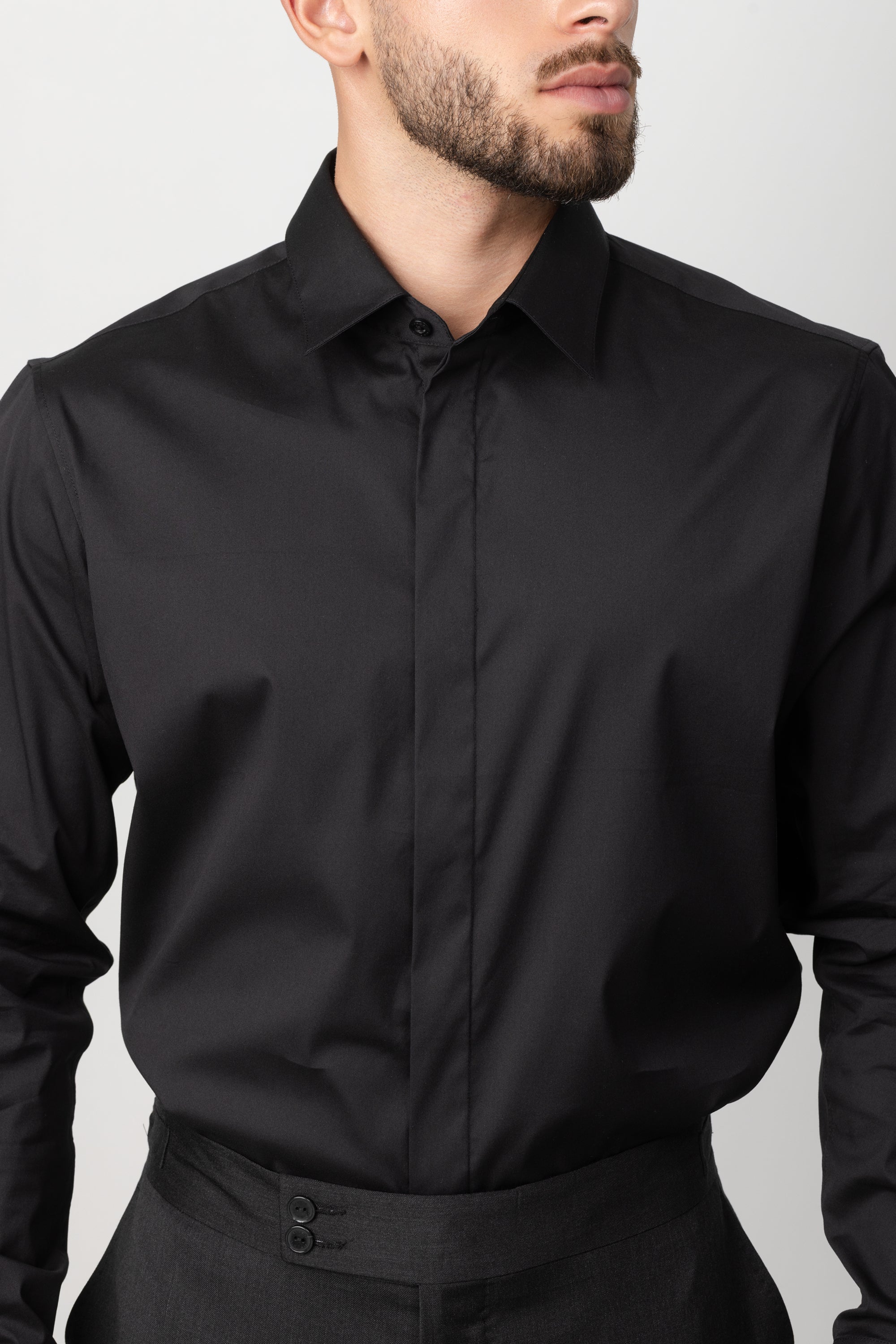 COTTON POPLIN SLIM SHIRT