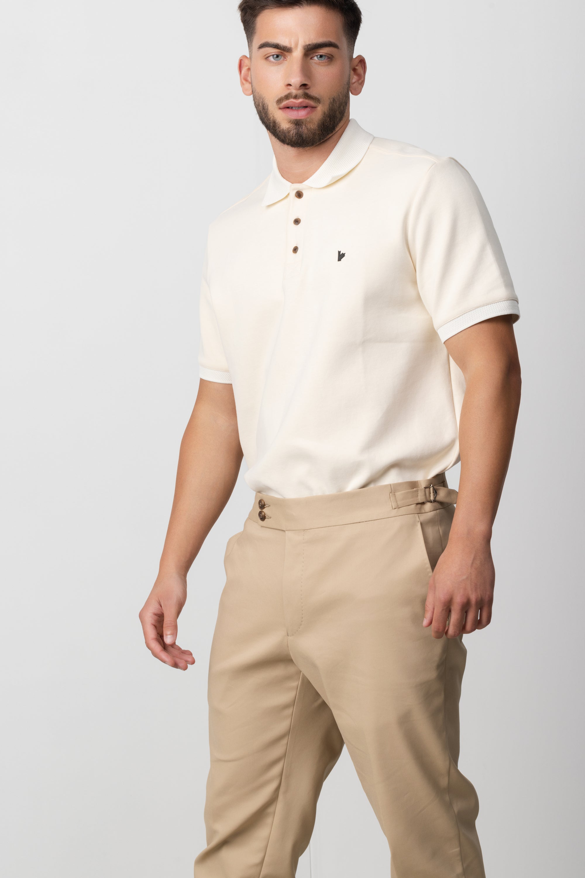 COTTON BLEND POLO SHIRT