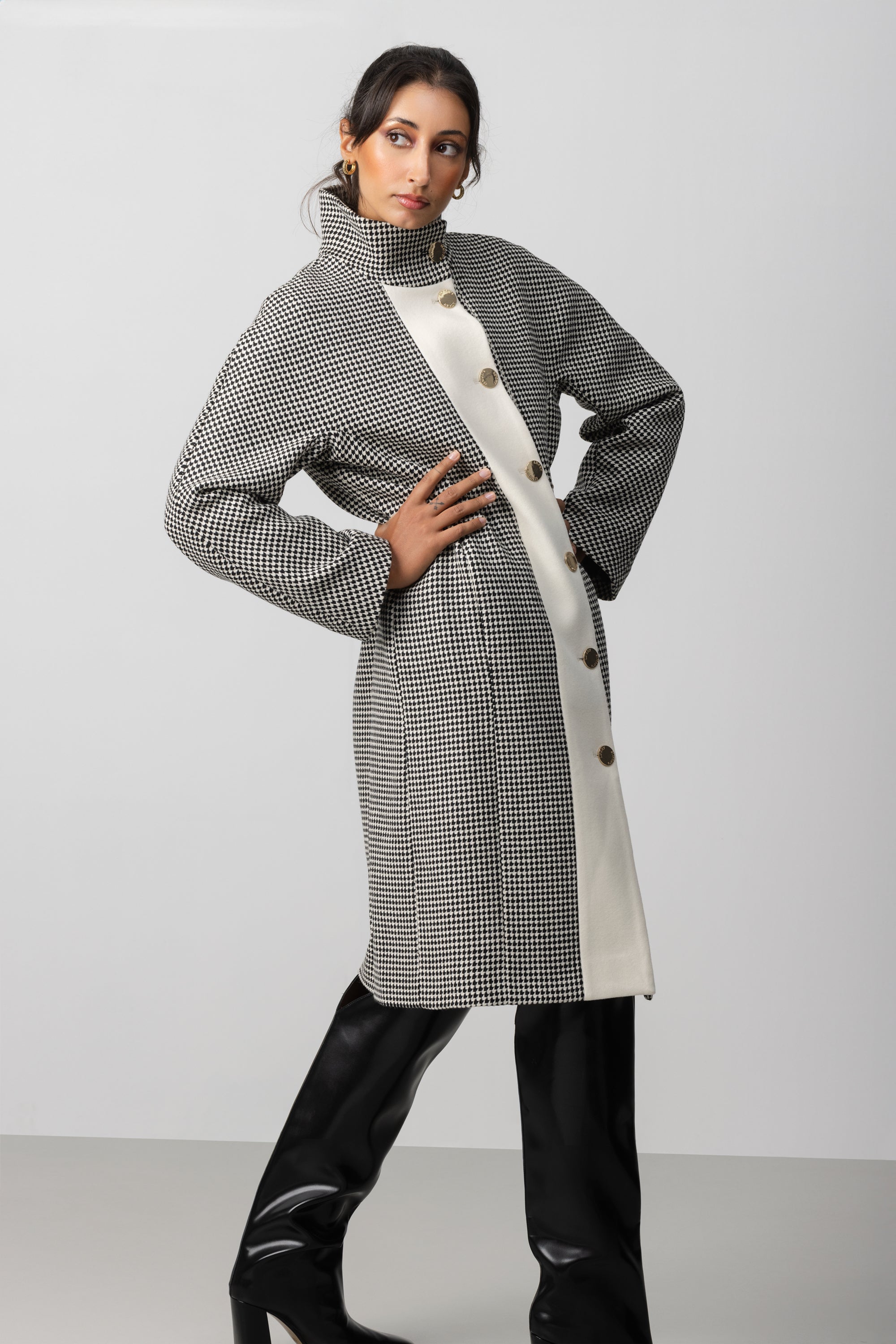 Wool Contrast Coat