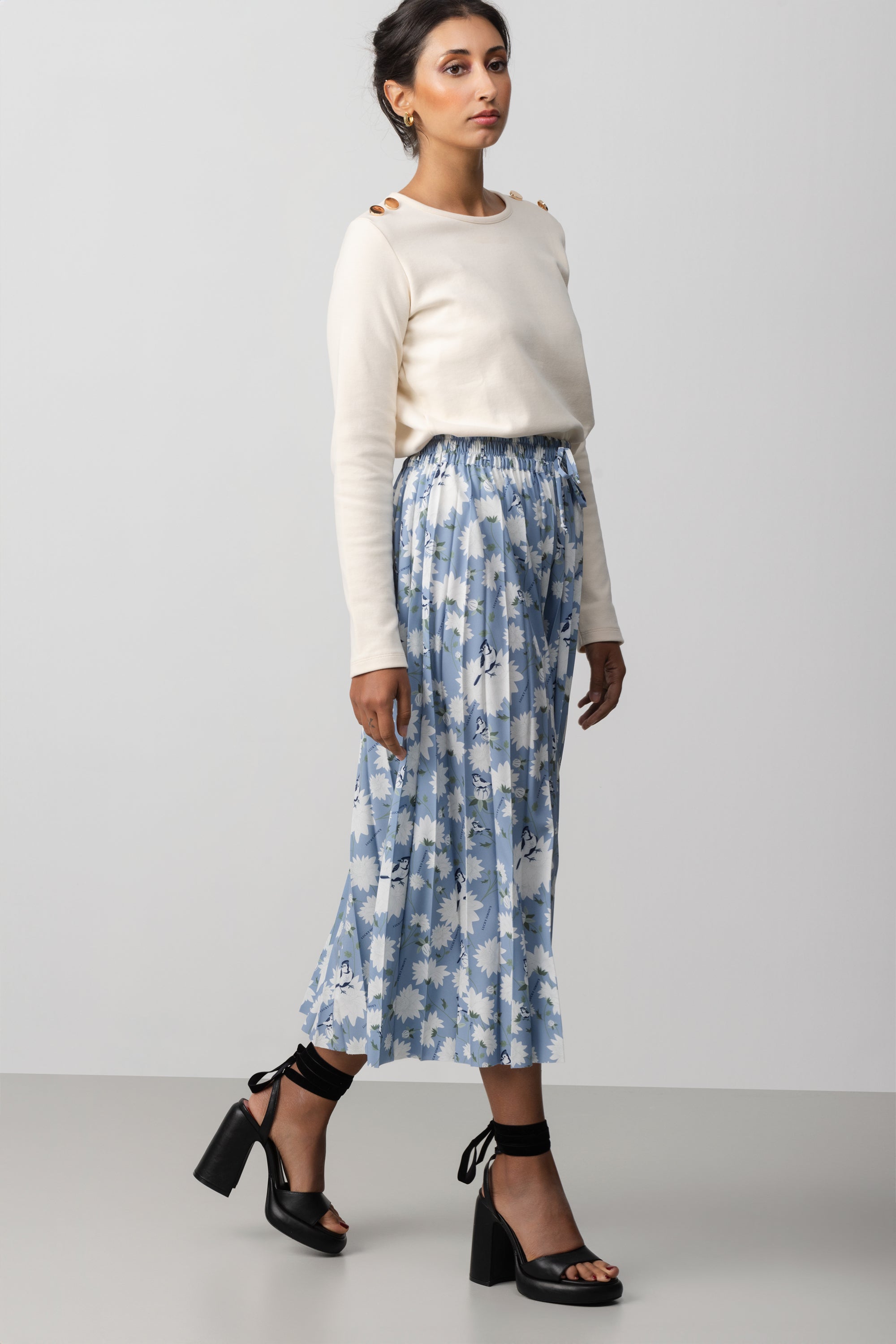 PLEATED ELASTIC SKIRT