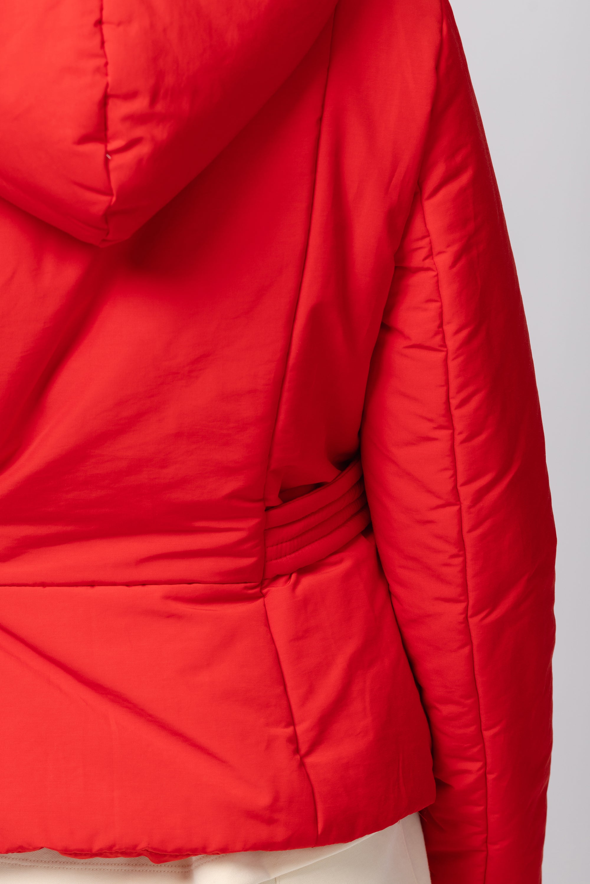 Belted down puffer jacket
