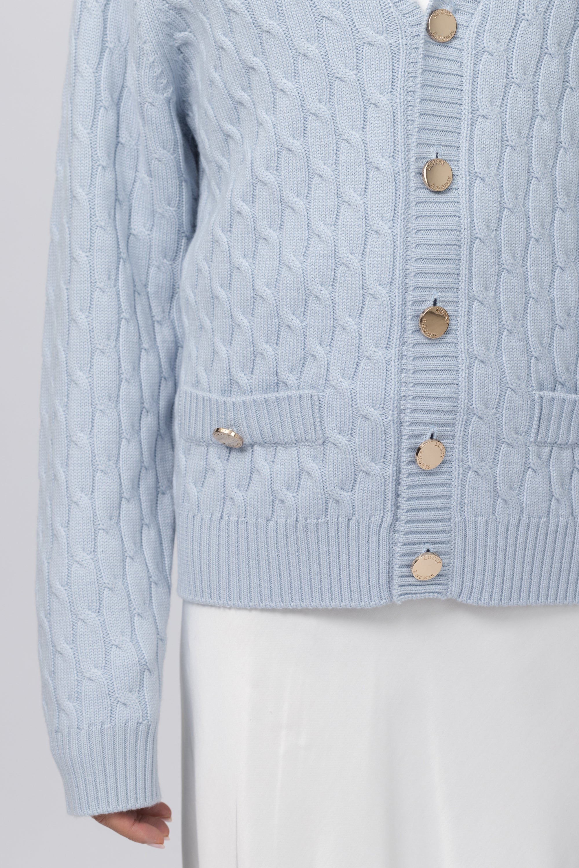 MERINO WOOL CABLE CARDIGAN