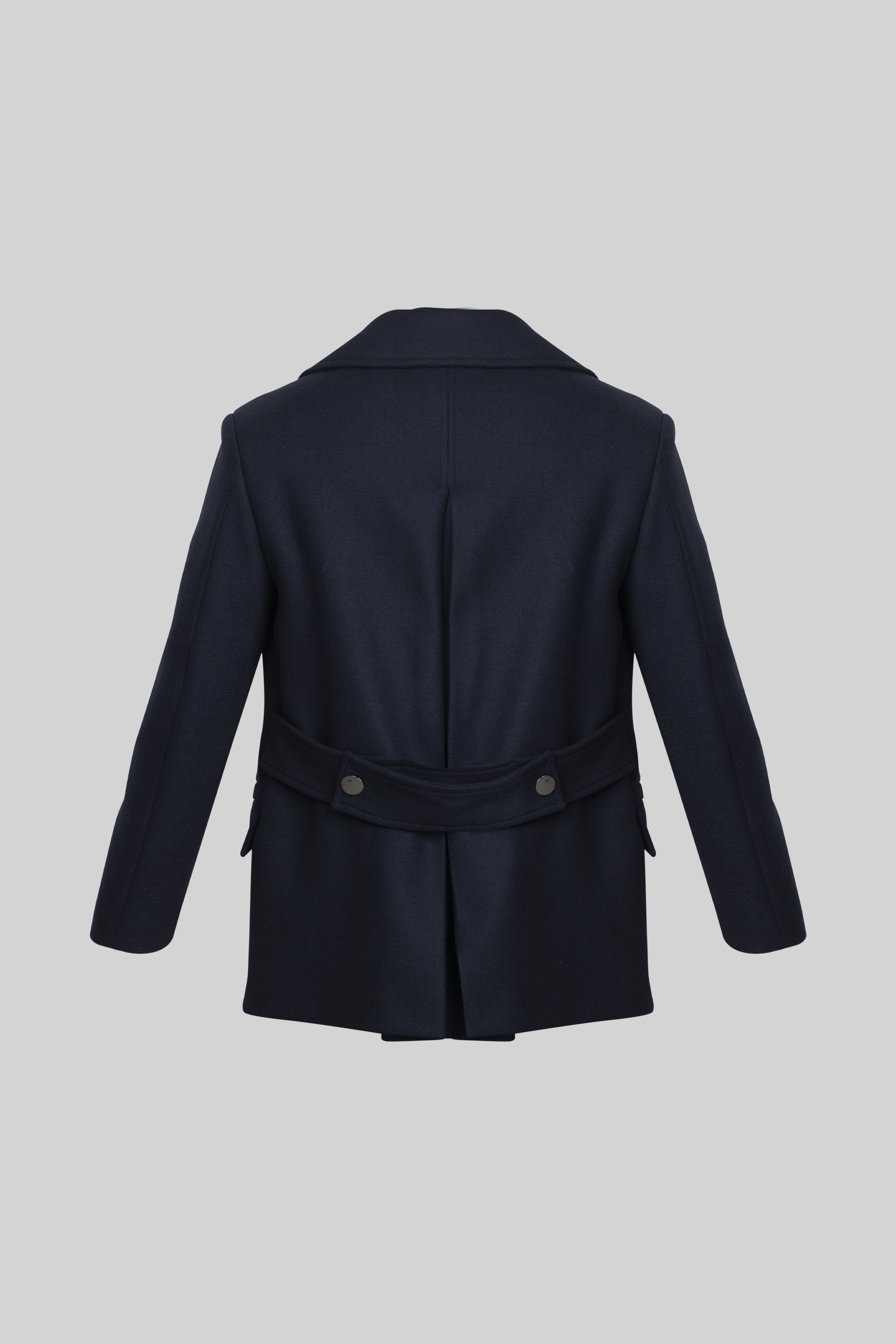 DOUBLE BREASTED WOOL BLEND COAT