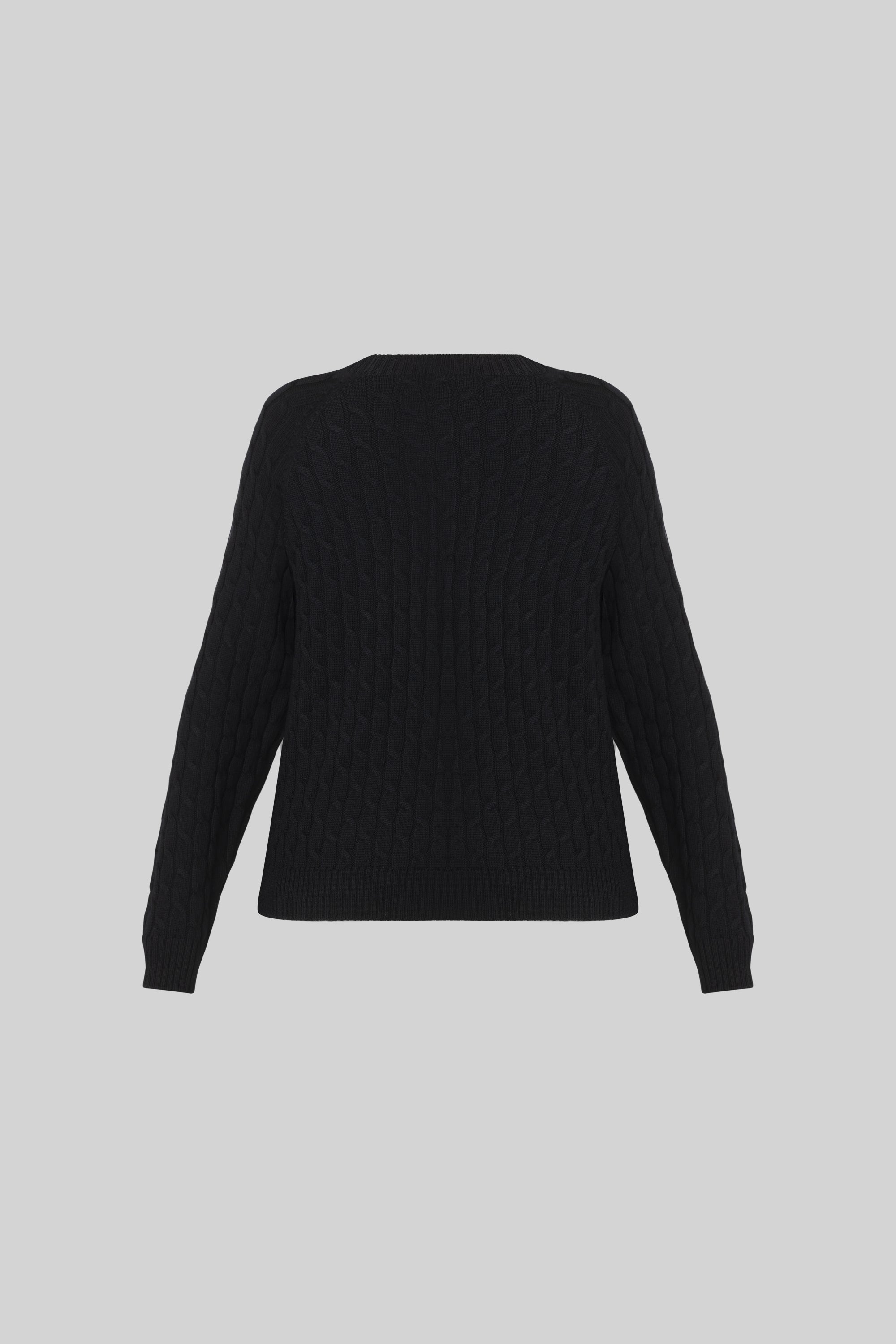 MERINO WOOL CABLE CARDIGAN
