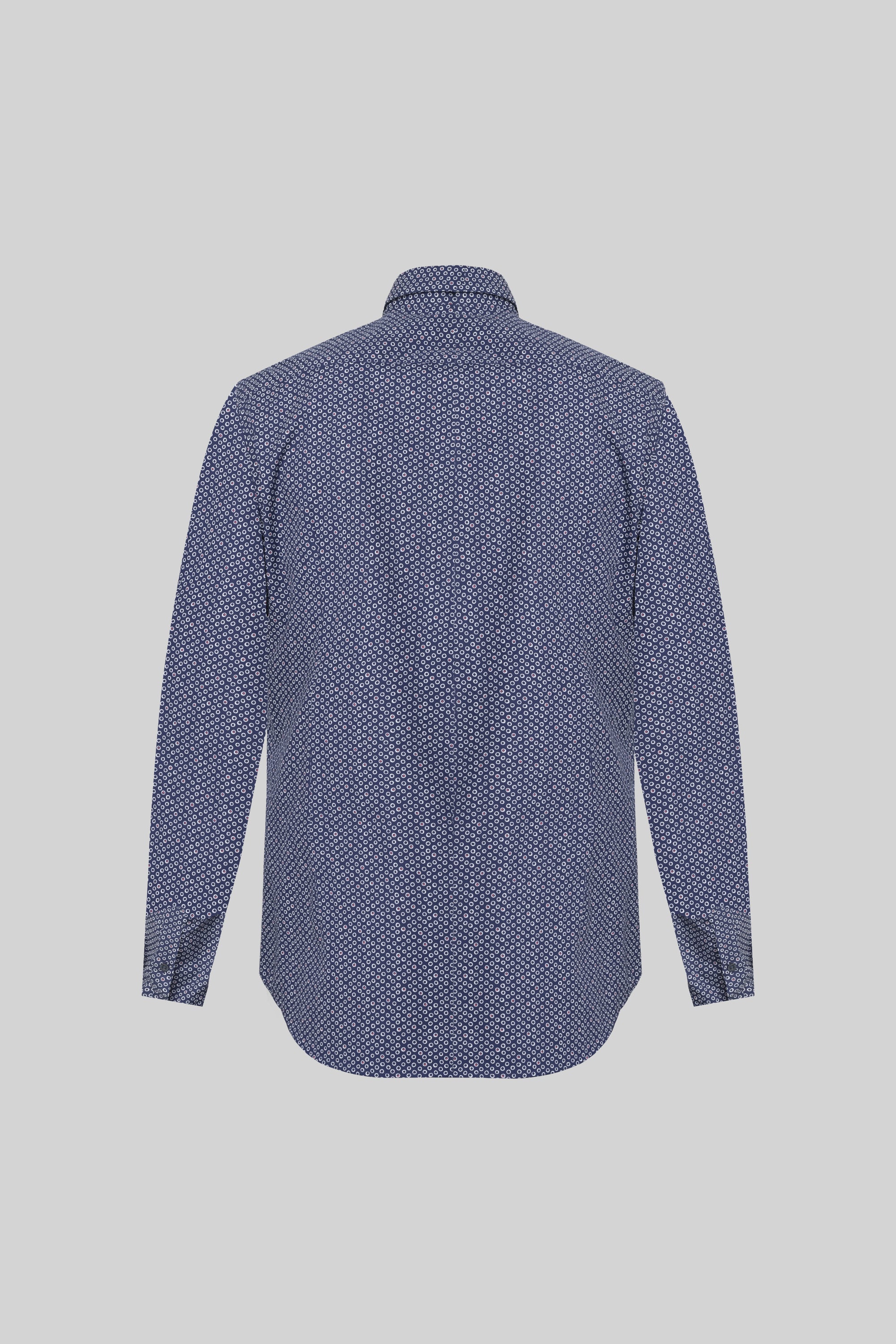 MICROMOTIFS COTTON SLIM SHIRT