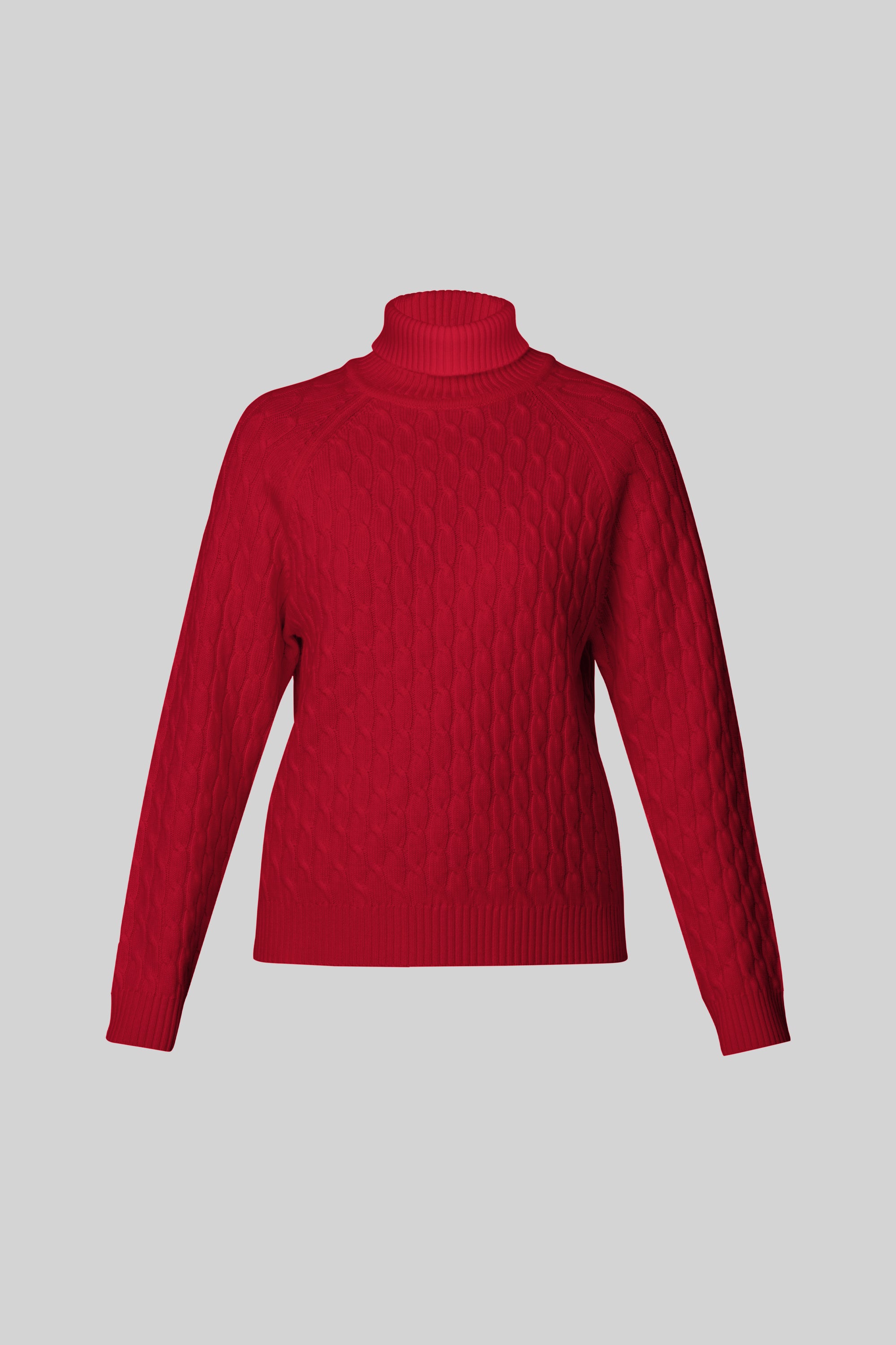 MERINO WOOL CABLE TURTLENECK