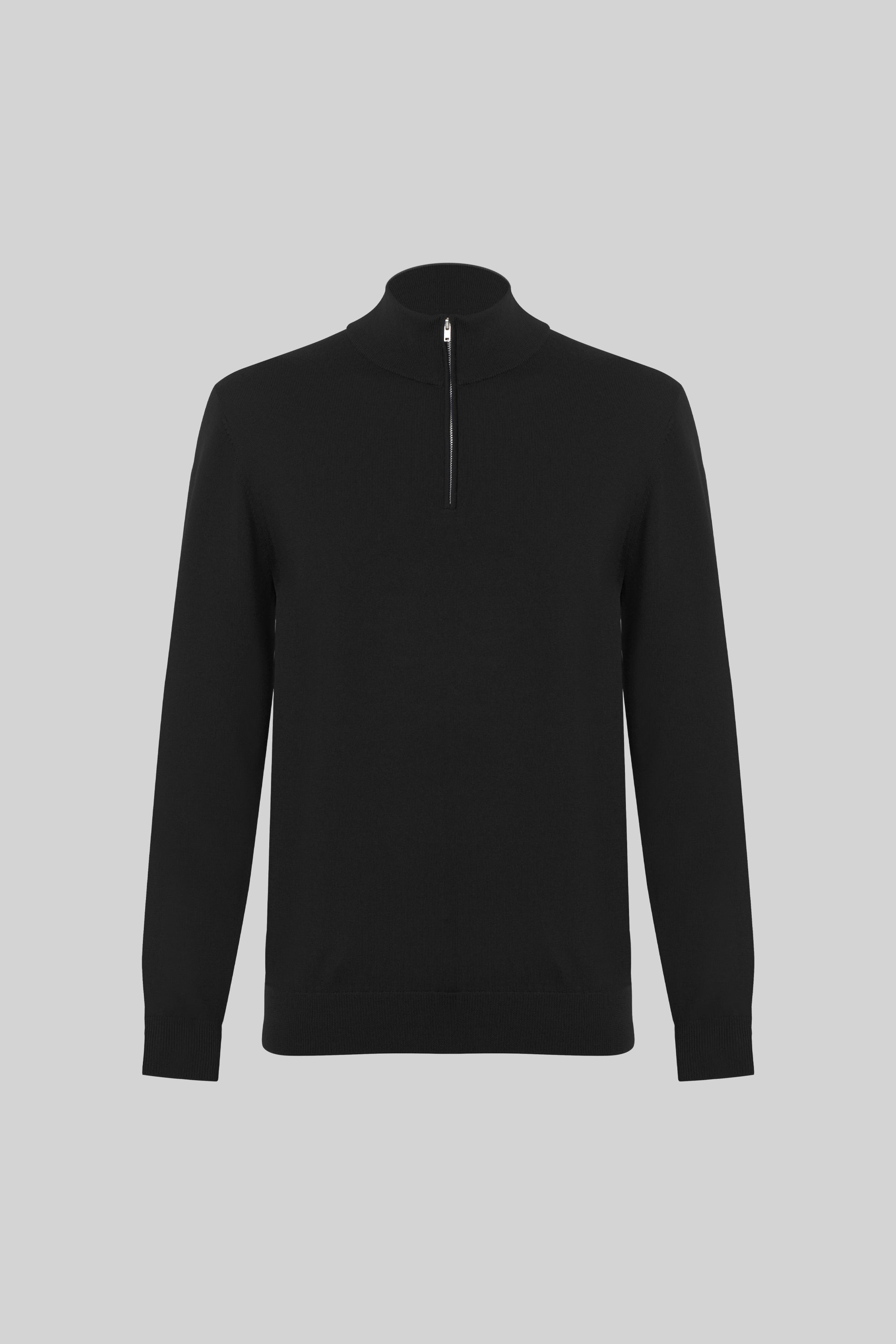 MERINO WOOL ZIP UP SWEATER