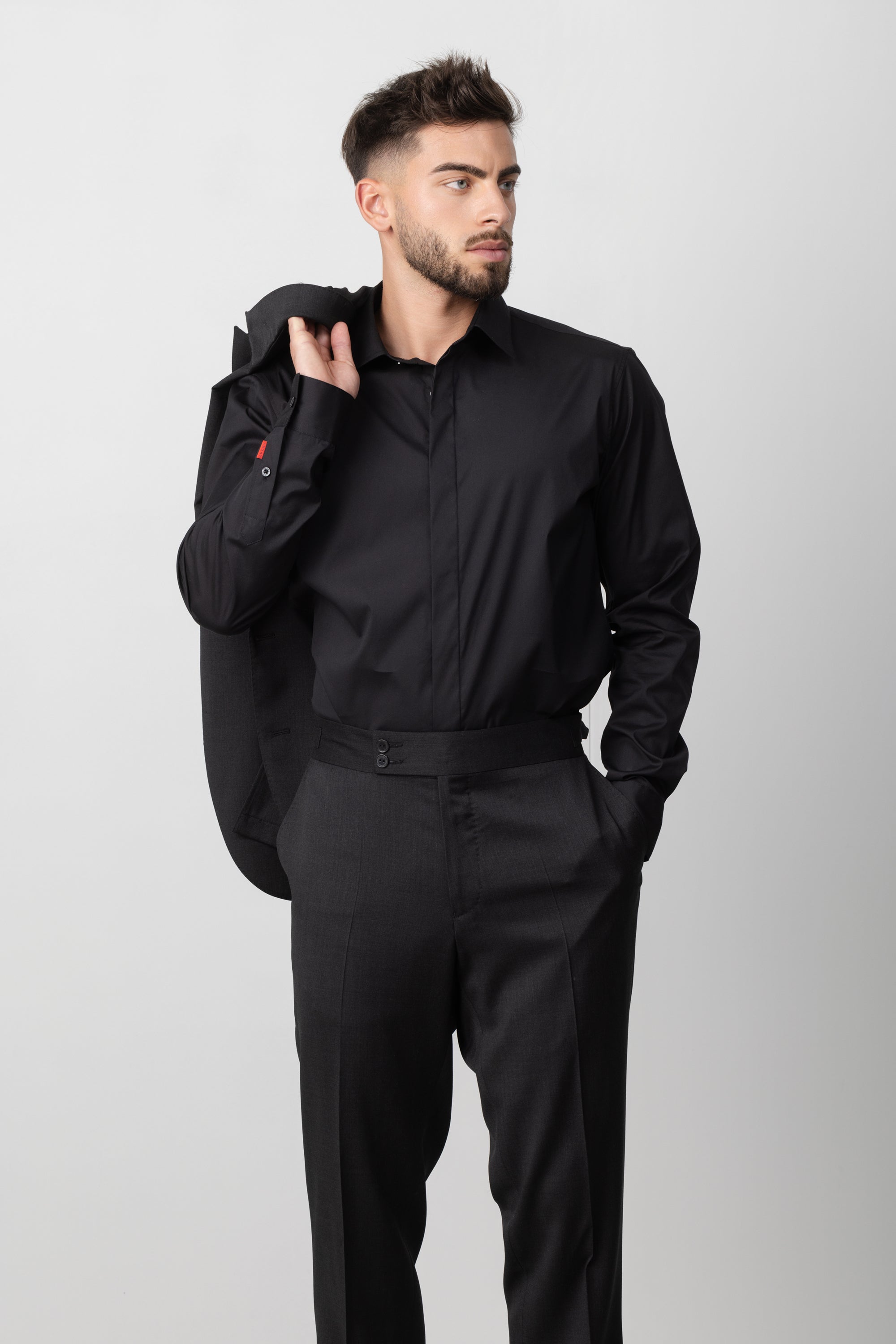 COTTON POPLIN SLIM SHIRT