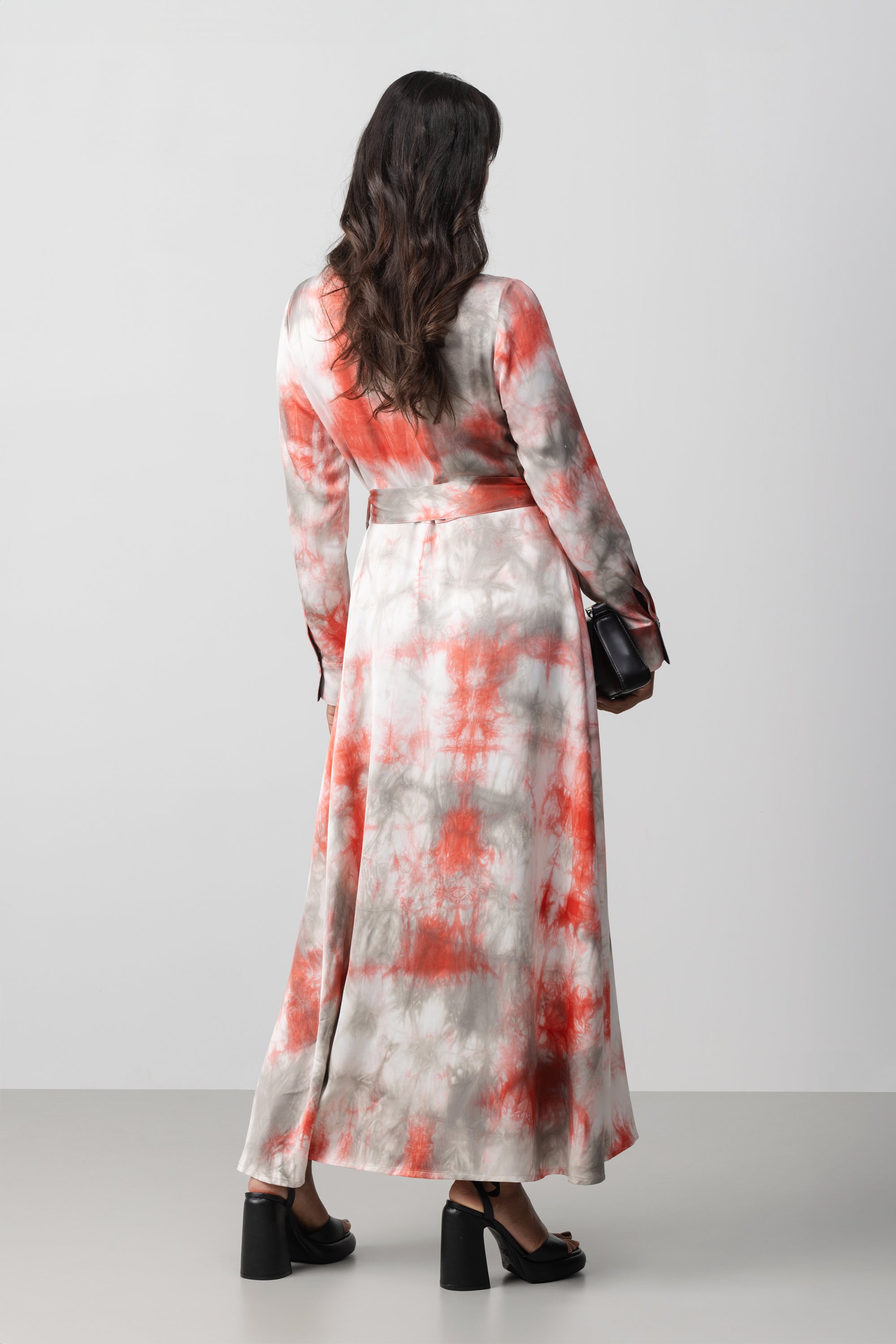 BELTED LONG SHIRT DRESS