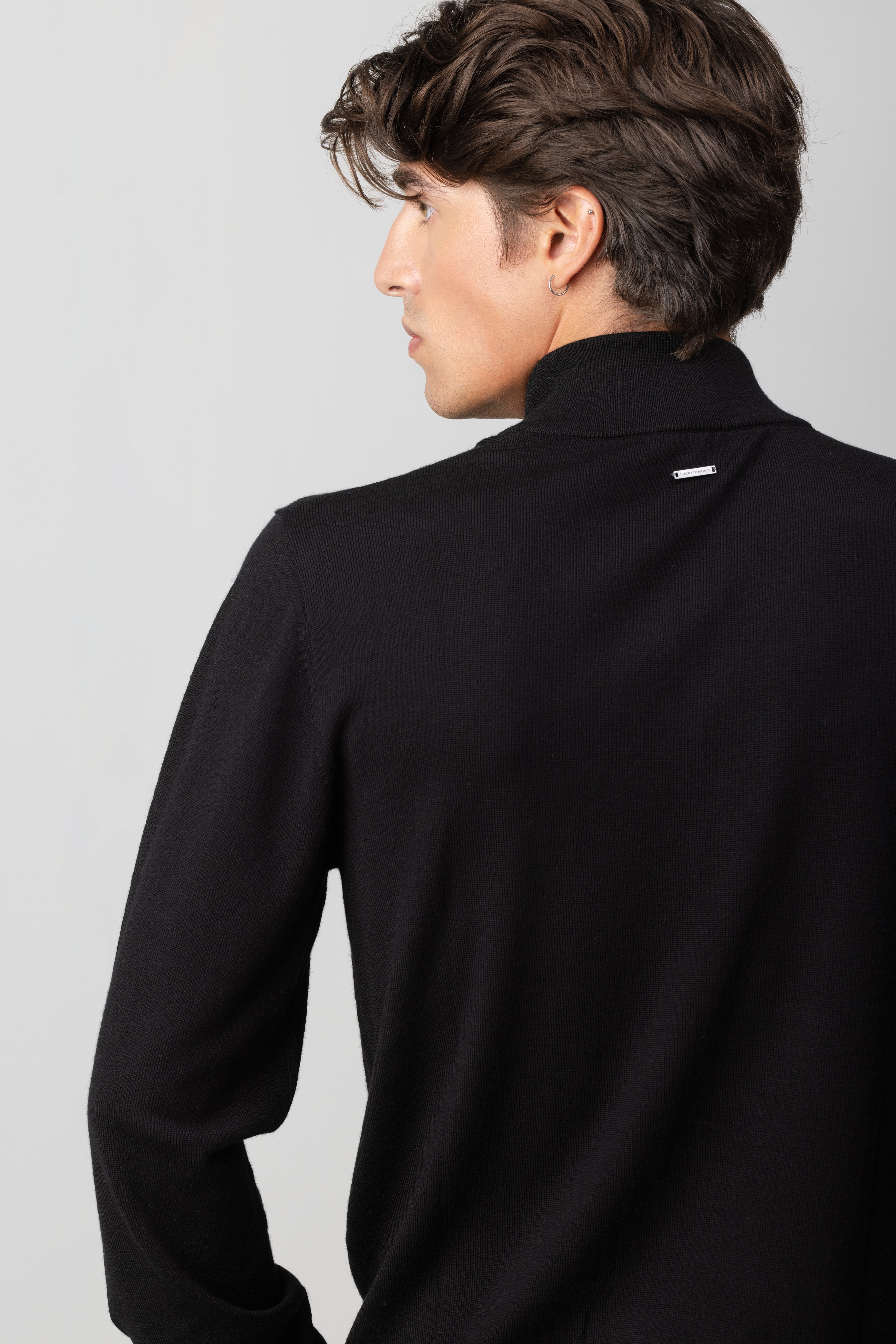 MERINO WOOL ZIP UP SWEATER