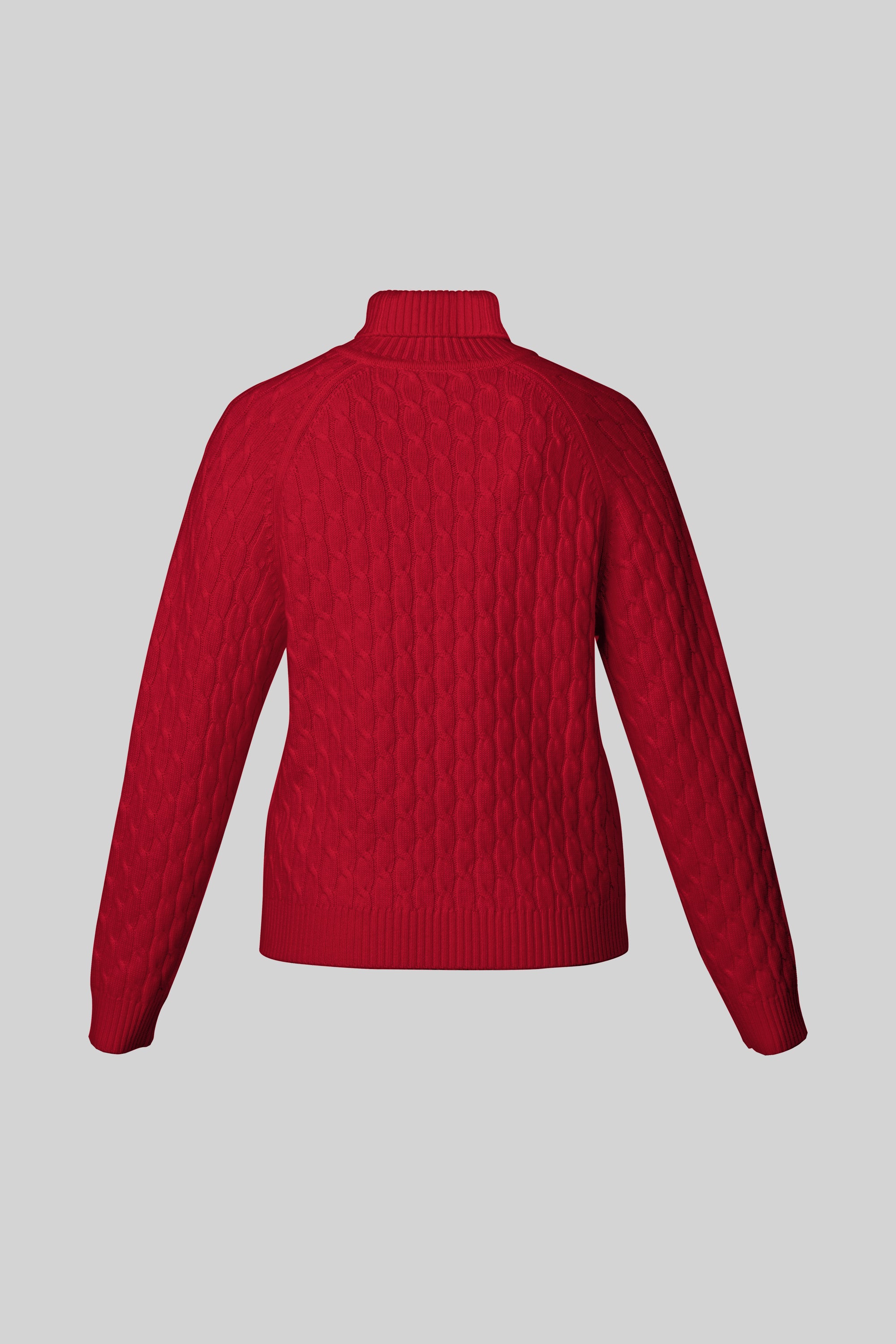 MERINO WOOL CABLE TURTLENECK